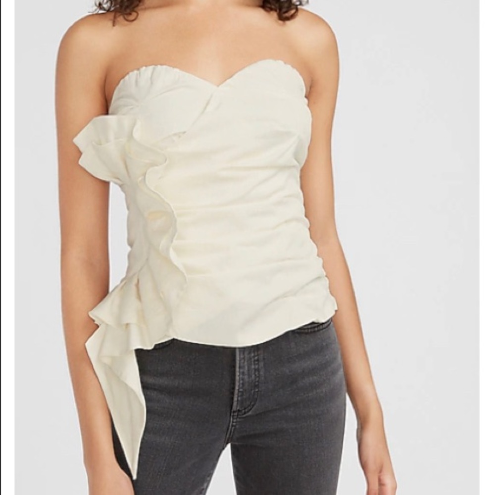 Brand NEW! Express Strapless Tiered Ruffle Bustier